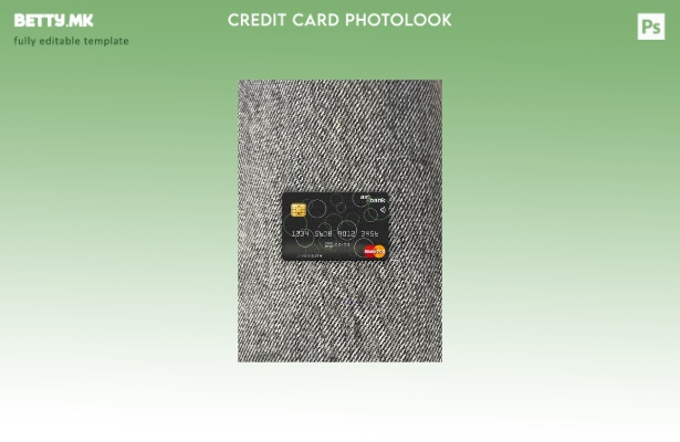 Модерен стил, преден шаблон за мастер картички со фото изглед на Чешката Ер Банк